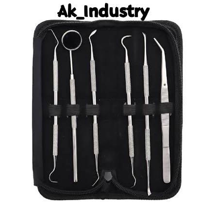 Dental Hygiene Kit – Stainless Steel Teeth Cleaning Tools Set with Travel Case