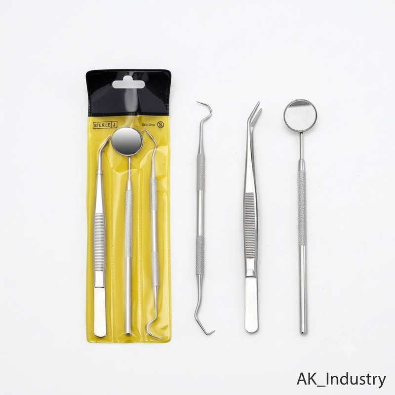 Sterile Disposable Dental Examination Kit - 3 Piece Set