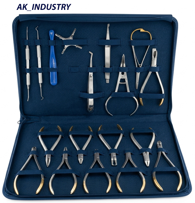 Premium Orthodontic Instruments Kit Stainless Steel Dental Pliers & Cutters Set